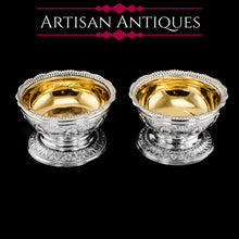 Load image into Gallery viewer, Magnificent Antique Solid Silver Georgian Pedestal Salts - Robert Hennell 1826

