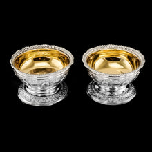 Load image into Gallery viewer, Magnificent Antique Solid Silver Georgian Pedestal Salts - Robert Hennell 1826
