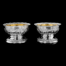 Load image into Gallery viewer, Magnificent Antique Solid Silver Georgian Pedestal Salts - Robert Hennell 1826
