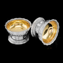 Load image into Gallery viewer, Magnificent Antique Solid Silver Georgian Pedestal Salts - Robert Hennell 1826
