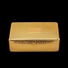 Load image into Gallery viewer, Antique Georgian Solid Silver Gilt Snuff Box, Engine Turned - Thomas Edwards 1829
