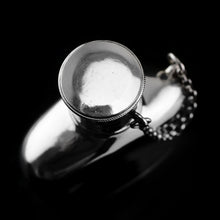 Load image into Gallery viewer, A Rare Victorian Solid Silver Hip Flask with Cup &amp; Chain - Alfred Taylor 1862
