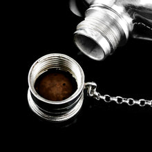 Load image into Gallery viewer, A Rare Victorian Solid Silver Hip Flask with Cup &amp; Chain - Alfred Taylor 1862
