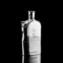Load image into Gallery viewer, A Rare Victorian Solid Silver Hip Flask with Cup &amp; Chain - Alfred Taylor 1862
