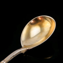Load image into Gallery viewer, A Large Imperial Russian Solid Silver Enamel Champleve Spoon - Ivan Khlebnikov

