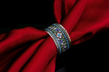 Load image into Gallery viewer, Antique Imperial Russian Solid Silver Cloisonne Enamel Napkin Ring - c1910
