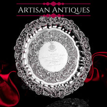 Load image into Gallery viewer, A Magnificent Georgian Sterling Silver Tray/Salver with Military Lieutenant Interest - James Fray 1833 - Artisan Antiques
