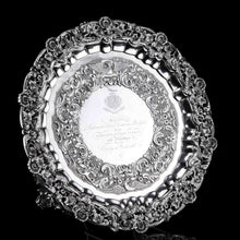 Load image into Gallery viewer, A Magnificent Georgian Sterling Silver Tray/Salver with Military Lieutenant Interest - James Fray 1833 - Artisan Antiques

