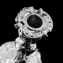 Load image into Gallery viewer, Magnificent Antique Solid Silver Pair of Rococo Candlesticks - 1890
