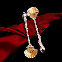 Load image into Gallery viewer, Antique Georgian Solid Silver Salt Spoons Figural Dolphin Handles - Thomas Harper 1806
