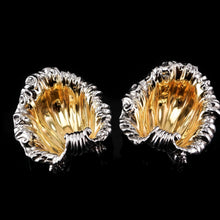 Load image into Gallery viewer, A Magnificent Pair of Georgian Solid Silver Shell Salt Cellars in Rococo Revival Style - Barnards 1836
