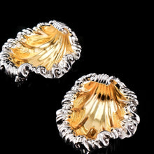 Load image into Gallery viewer, A Magnificent Pair of Georgian Solid Silver Shell Salt Cellars in Rococo Revival Style - Barnards 1836

