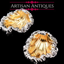 Load image into Gallery viewer, A Magnificent Pair of Georgian Solid Silver Shell Salt Cellars in Rococo Revival Style - Barnards 1836
