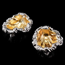 Load image into Gallery viewer, A Magnificent Pair of Georgian Solid Silver Shell Salt Cellars in Rococo Revival Style - Barnards 1836
