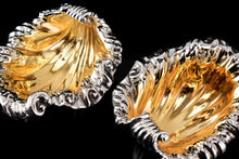 Load image into Gallery viewer, A Magnificent Pair of Georgian Solid Silver Shell Salt Cellars in Rococo Revival Style - Barnards 1836
