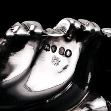 Load image into Gallery viewer, A Magnificent Pair of Georgian Solid Silver Shell Salt Cellars in Rococo Revival Style - Barnards 1836
