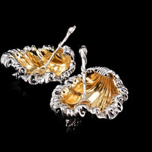Load image into Gallery viewer, A Magnificent Pair of Georgian Solid Silver Shell Salt Cellars in Rococo Revival Style - Barnards 1836
