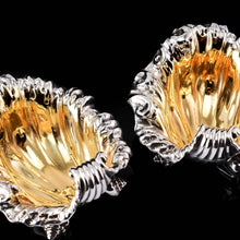 Load image into Gallery viewer, A Magnificent Pair of Georgian Solid Silver Shell Salt Cellars in Rococo Revival Style - Barnards 1836
