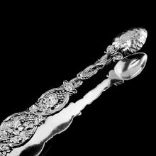 Load image into Gallery viewer, Antique Georgian Solid Silver Sugar Tongs Grapevine Design - William Eley &amp; William Fearn 1823
