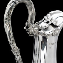 Load image into Gallery viewer, A Splendid Victorian Solid Silver Wine Ewer/Jug with Grape Vines - Benjamin Smith 1846 - Artisan Antiques
