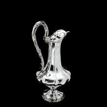 Load image into Gallery viewer, A Splendid Victorian Solid Silver Wine Ewer/Jug with Grape Vines - Benjamin Smith 1846 - Artisan Antiques

