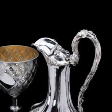 Load image into Gallery viewer, A Splendid Victorian Solid Silver Wine Ewer/Jug with Grape Vines - Benjamin Smith 1846 - Artisan Antiques

