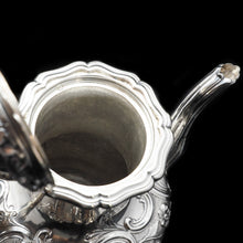Load image into Gallery viewer, Exceptional Georgian Silver Coffee Pot with Ornate Chasing - J.Wrangham &amp; W.Moulson 1836 - Artisan Antiques
