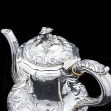 Load image into Gallery viewer, Exceptional Georgian Silver Coffee Pot with Ornate Chasing - J.Wrangham &amp; W.Moulson 1836 - Artisan Antiques
