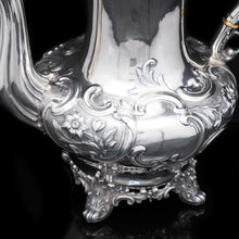 Load image into Gallery viewer, Exceptional Georgian Silver Coffee Pot with Ornate Chasing - J.Wrangham &amp; W.Moulson 1836 - Artisan Antiques
