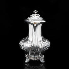 Load image into Gallery viewer, Exceptional Georgian Silver Coffee Pot with Ornate Chasing - J.Wrangham &amp; W.Moulson 1836 - Artisan Antiques
