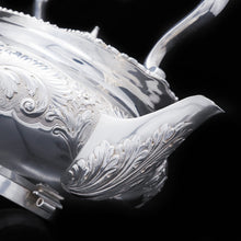 Load image into Gallery viewer, Antique Solid Silver Kettle with Ornate Chased Motifs - Elkington &amp; Co. 1904 - Artisan Antiques
