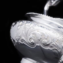 Load image into Gallery viewer, Antique Solid Silver Kettle with Ornate Chased Motifs - Elkington &amp; Co. 1904 - Artisan Antiques
