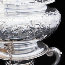 Load image into Gallery viewer, Antique Solid Silver Kettle with Ornate Chased Motifs - Elkington &amp; Co. 1904 - Artisan Antiques
