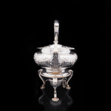 Load image into Gallery viewer, Antique Solid Silver Kettle with Ornate Chased Motifs - Elkington &amp; Co. 1904 - Artisan Antiques
