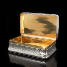 Load image into Gallery viewer, RESERVED - A Huge Solid Silver Table Snuff Box Victorian - Thomas Johnson 1869 - Artisan Antiques
