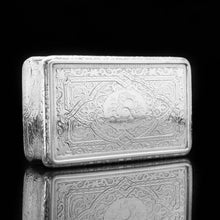 Load image into Gallery viewer, RESERVED - A Huge Solid Silver Table Snuff Box Victorian - Thomas Johnson 1869 - Artisan Antiques
