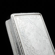 Load image into Gallery viewer, RESERVED - A Huge Solid Silver Table Snuff Box Victorian - Thomas Johnson 1869 - Artisan Antiques
