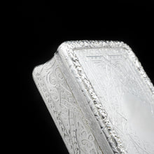 Load image into Gallery viewer, RESERVED - A Huge Solid Silver Table Snuff Box Victorian - Thomas Johnson 1869 - Artisan Antiques
