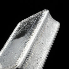 Load image into Gallery viewer, RESERVED - A Huge Solid Silver Table Snuff Box Victorian - Thomas Johnson 1869 - Artisan Antiques

