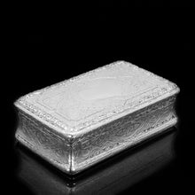 Load image into Gallery viewer, RESERVED - A Huge Solid Silver Table Snuff Box Victorian - Thomas Johnson 1869 - Artisan Antiques
