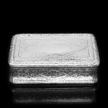 Load image into Gallery viewer, RESERVED - A Huge Solid Silver Table Snuff Box Victorian - Thomas Johnson 1869 - Artisan Antiques
