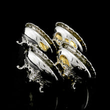 Load image into Gallery viewer, A Magnificent Set of 4 Georgian Solid Silver Salt Cellars - Barnard 1837
