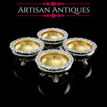 Load image into Gallery viewer, A Magnificent Set of 4 Georgian Solid Silver Salt Cellars - Barnard 1837
