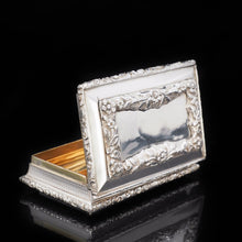 Load image into Gallery viewer, RESERVED - A Heavy Solid Silver Table Snuff Box - Francis Clark 1845 - Artisan Antiques
