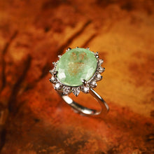 Load image into Gallery viewer, 10CT Natural Paraiba Tourmaline &amp; Diamond 14K White Gold Cluster Ring - GIA Certified
