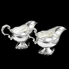 Load image into Gallery viewer, A Pair of Georgian Solid Silver Pedestal Sauce Boats - William Collins 1774 - Artisan Antiques
