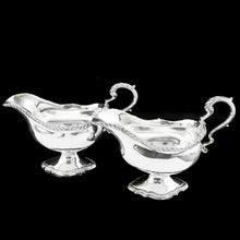Load image into Gallery viewer, A Pair of Georgian Solid Silver Pedestal Sauce Boats - William Collins 1774 - Artisan Antiques
