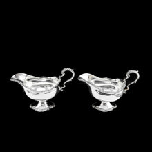 Load image into Gallery viewer, A Pair of Georgian Solid Silver Pedestal Sauce Boats - William Collins 1774 - Artisan Antiques
