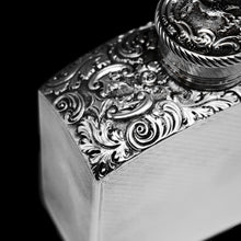 Load image into Gallery viewer, A Georgian Solid Silver Engraved &amp; Engine Turned Hip Flask - Archibald Douglas 1835 - Artisan Antiques

