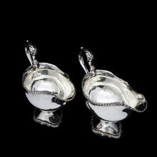 Load image into Gallery viewer, A Pair of Georgian Solid Silver Pedestal Sauce Boats - William Collins 1774 - Artisan Antiques
